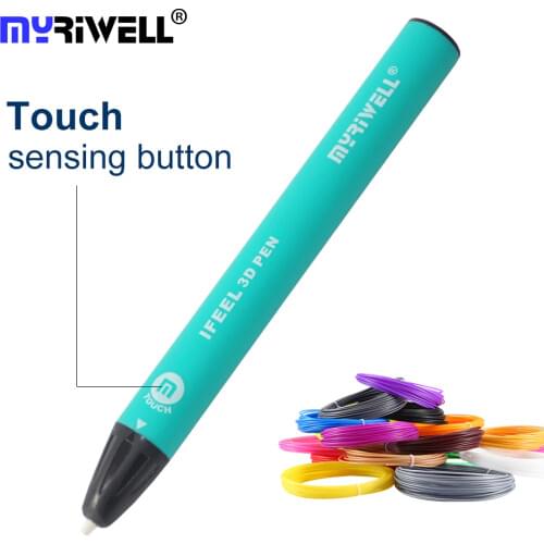 Myriwell 1.75mm DIY 3D Pen Touch Sensing Pen,USB Charging 3D Printing Pen+25M PCL Filament Creative Toy Gift For Kids Design