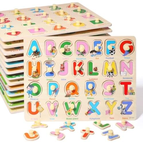 Educational Wooden Cartoon Animals Numbers Puzzle Gift for Children Above 3 Year Old Montessori Wooden Puzzle