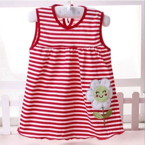 Baby Girl Dress Summer Baby Bodysuits Flowers Cotton Princess Clothes Newborn Birthday Party Dresses Sleeveless Clothing