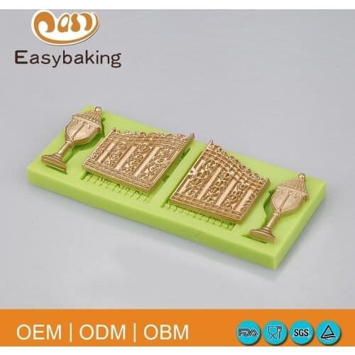 Factory direct sale Silicone cake decorating mold candy Street lamp and Door shape for Fondant cake Chocolate mould