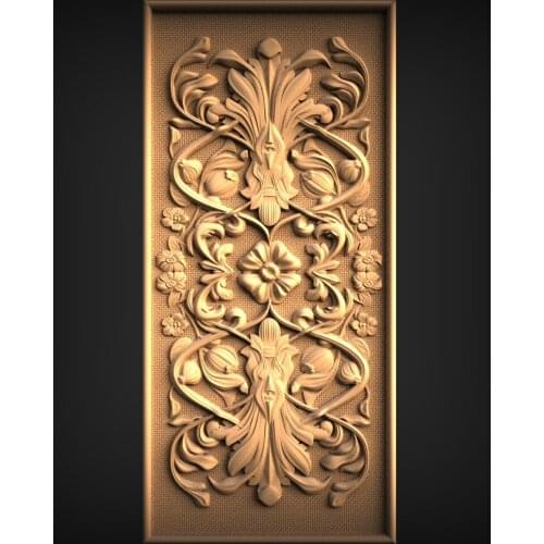 Carved panel 3d STL Model for CNC Router 3D Printer Artcam Aspire Bas Relief