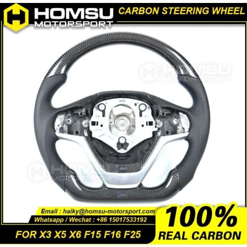 Custom alcantar carbon fiber steering wheel For bm w F15 F16 X5 X6 racing wheel convertible
