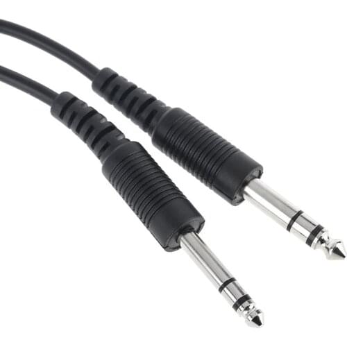 T3EE 200cm DIY Aviation Headset Dual-plug Aircraft Headphones Replacement Cable Mono Cable Line Cord