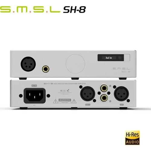 SMSL SH-8 6.35mm/Balanced High Performance RCA/XLR input SH8 HiFi Headphone Amplifier