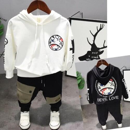 New Baby Boy Spring Autumn Sports Suit 2 Piece Set Track and Field Clothing Children Sets Student Casual Wear HOODIE + Pants