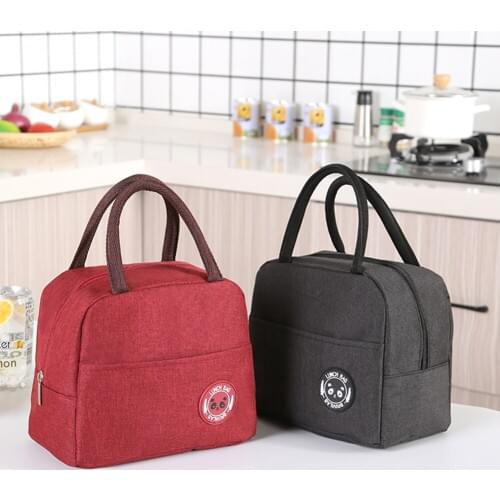 Oxford Cloth Lunch Bag Waterproof Thermo Bag Portable Thermal Insulated Bento Case Picnic Food Box Student Lunch Box Bag