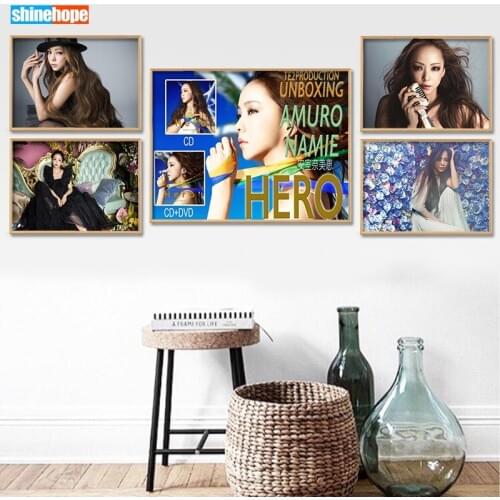 Canvas Poster Custom Namie Amuro Canvas Painting Poster Home Decor Cloth Fabric Wall Art Poster