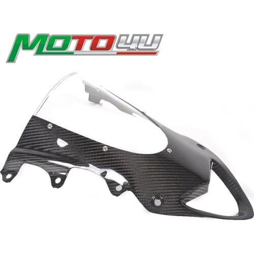 For BMW S1000RR 2009 - 2014 Carbon Fiber Windscreen (with transparent glass in the center) Windshield Shield Screen Protection