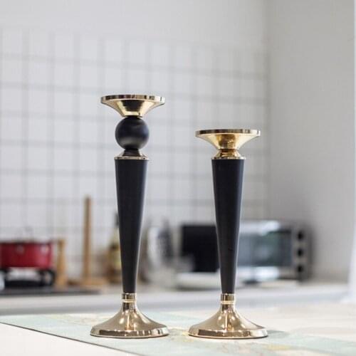 Gold Pillar Holder Metal Candlestick Holder Romantic Wedding Party Centerpieces Candelabra Candles Home Decorative candelabros