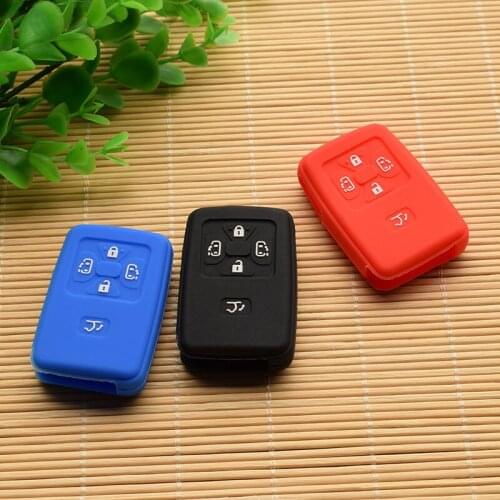 10 units For Toyota RAV4 Alphard Vellfire Estima Noah Voxy Corolla Yaris Estima Tarago 5 Button Silicone Key Cover Protect