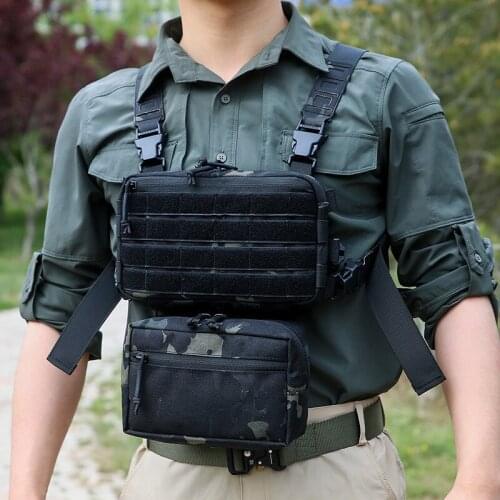 1000D Nylon Tactical Military Backpack Waterproof Chest Bag Men Shoulder Camping Hunting Sling Bag Sport Hiking Vest Bag XA767Y