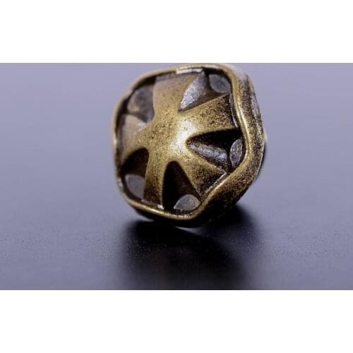 11MM Pkg of 50 BRONZE-TONE Flower Metal Rivet Studs Conchos Leather Crafts Decor