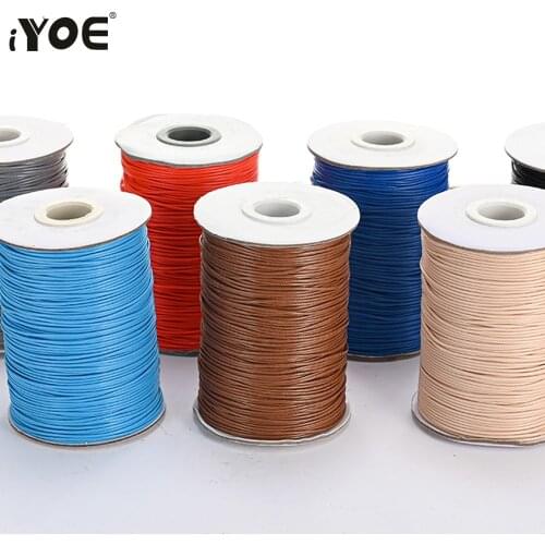 20m PU Leather Jewelry Cord String 0.5mm 0.8mm 1.0mm 1.5mm 2.0mm Multicolor Beaded Thread for DIY Necklace Bracelet Accessories