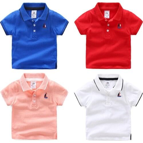2021 Summer 2-10TKids Childrens Birthday Gift Clothing Cotton Short Sleeve Solid Color White Pink Red Blue T Shirt Boy 10 Years