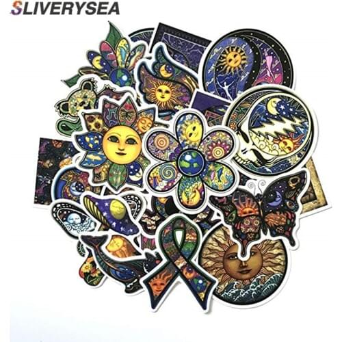 25Pcs Diamond Animal decals Northern Lights Starry Sky Stickers Car Motorcycle Bicycle Luggage Helmet Graffiti Mac Stickers