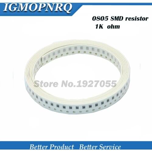 300PCS 0805 1k 102 SMD Resistor error 1K ohm 1/8W 102 Chip resistance new