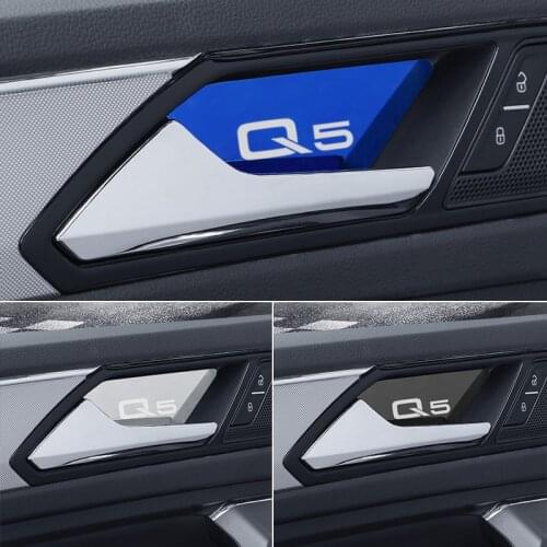 4x Stainless steel Car styling Inner Door Handle Bowl Cover Trim stickers Fit for AUDI Q5 Auto Accessories