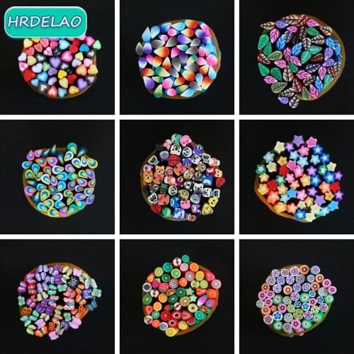 50pcs/bag Polymer Fruit Animal Slices For Slimes Supplies Nails Art Tips Clay Supplies Charms Accessories For Nail Art Toy ​Gift
