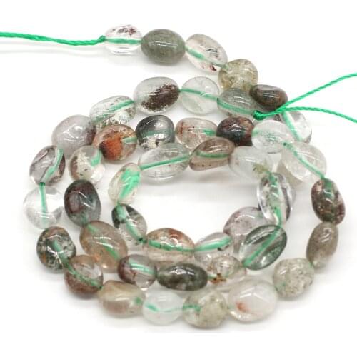6-8mm Nature Green Ghost Quartz Beads Irregular Loose Spacer Beads for Handmade Bracelet Necklace Jewelry Making Wholesale 36cm