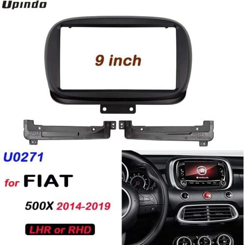 2 Din 9 Inch Car Radio Fascias for FIAT 500X 2014+ Dashboard Frame ABS PC Installation DVD Gps Mp5 Android Multimedia Player