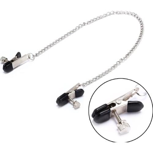 Stainless Steel Metal Chain Nipple Milk Clips Breast Clip Slaves Nipple Clamps Butterfly Style For Women Body Jewelry