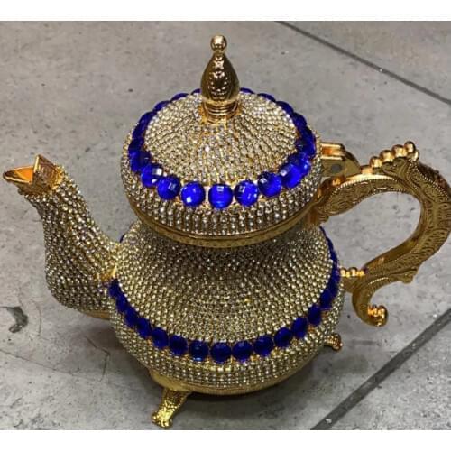Saworovski Coated Metal Tea Serving Lux Teapot