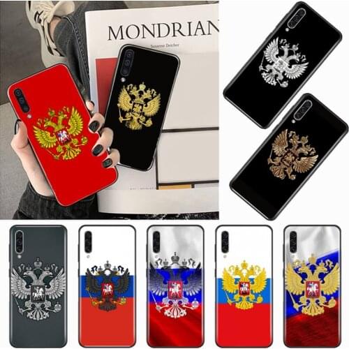 Russia Flag national emblem Phone Case For Samsung galaxy S 7 8 9 10 20 edge A 6 10 20 30 50 51 70 note 10 plus