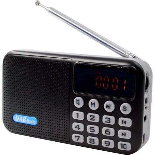 DAB FM Stereo Digital Portable Radio Display Clock Temperature Bluetooth Speaker Support TF Card MP3 Recorder With Sleep Timer