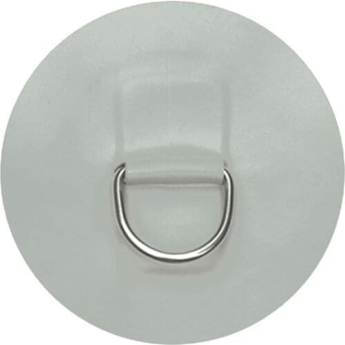 Stainless Steel D-ring with Non- 4 '' PVC Pad for Dinghy, Gray