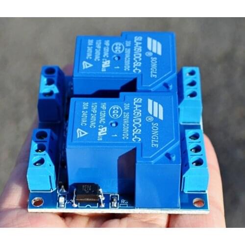 12V 2-way Relay Modules PLC 30A High Current 2CH Power Relay Module
