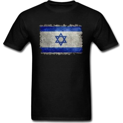 Flag of Israel April FOOL DAY 100% Cotton Round Neck Tops Shirt Short Sleeve Design Clothing Shirt Retro Casual T Shirts