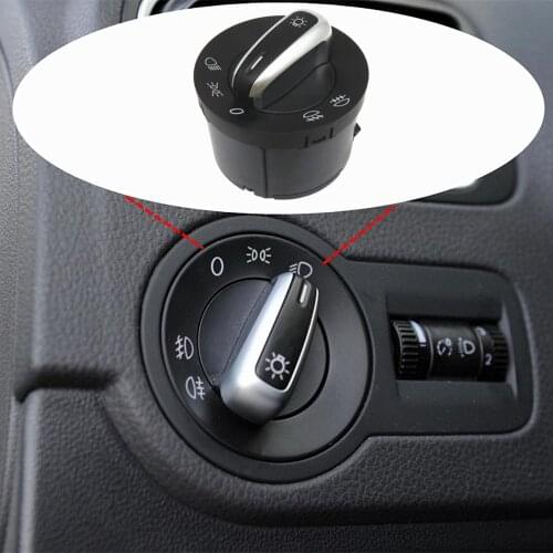 Chrome European Headlight Switch For VW Golf Mk5 Mk6 Sharan Jetta Sharan Passat B6 B7 Touran Tiguan SEAT ALHAMBRA 5ND941431A