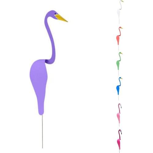 Innovative Flamingo Spinner Whimsical Bird Windmill Sculpture Gorgeous Unique Dynamic Bird Wind Spinner Terrace Garden Decor