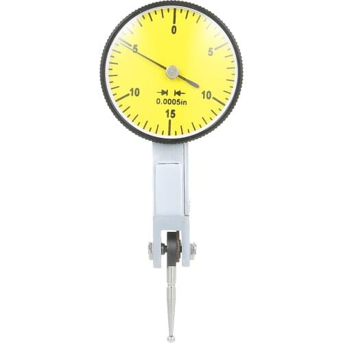 Yello Test Dial Indicator High Precision 0.0005" GR Dial Reading 0-15-0 Gauge Scale Metric with Dovetail rails Leverage table