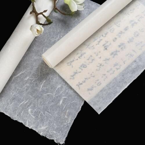 10pcs Chinese Rice Paper Long Fiber Xuan Paper For Calligraphy Painting Handmade Half Ripe Fiber Xuan Zhi Paper Party Gift