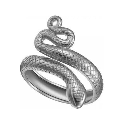 DARK DIAMOND-Snake ring in 925 sterling silver or 18K gold plated
