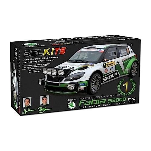 BELKITS Kit 1/24 SKODA Fabia S2000 Evo dorsal1 Hannine and Markkula Rally Czech 2012