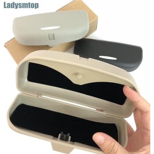 Ladysmtop Car Sun Visor Glasses box case For Hyundai Accent ix35 iX45 iX25 Creta i20 i30 Sonata Verna Solaris Elantra Tiburon