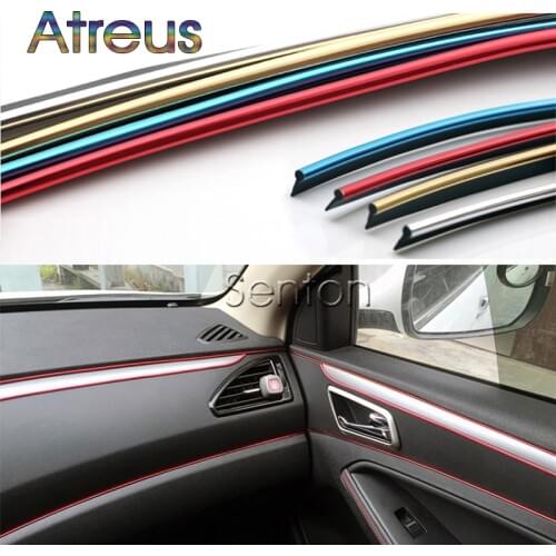 Car Interior Decoration Moulding 5M For Mitsubishi ASX Lancer 10 9 Outlander Pajero For Suzuki Swift Grand Vitara SX4 Vitara