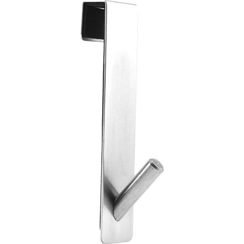 Stainless Steel Multifunction Door Hooks Over the Door Towel Hooks Extended Coat Rack for Frameless Glass