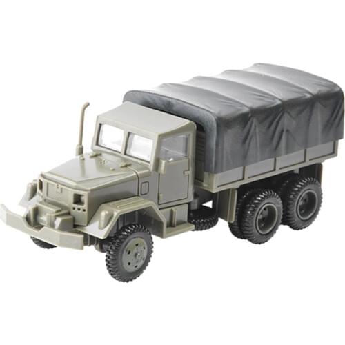 1:72 M35 Military Truck 4D Wheeled Armored Vehicle Rubber-free Assembly Model Military Toy Car Gifts