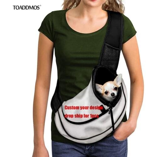 Fashion Pet Dog/Cat Carrier Messenger Bag Custom your design/Logo/Text/Name Travel Portable Breathable Tote Crossbody Carry Pack