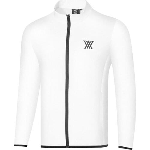 Mens Golf jacket Spring and Autumn solid color Golf apparel Wind-proof Windbreaker fashion outdoor sports coat 2021