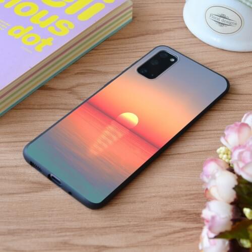 For Samsung Sunset And Sunset Print Soft Silicone Matt Case TPU Cover Galaxy S Note M and Galaxy A