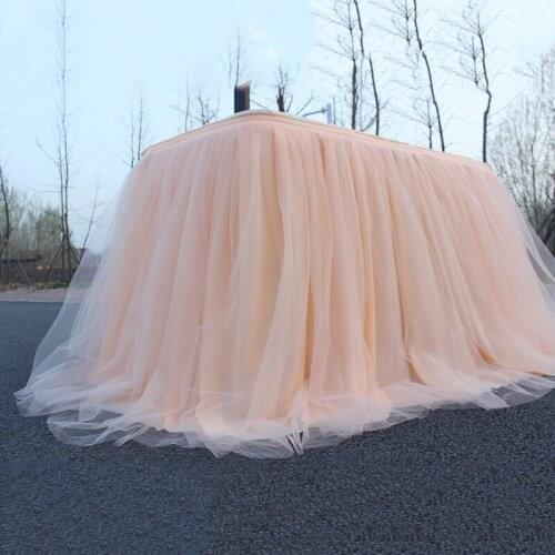 Table Skirt Wedding Tutu Tulle Tableware Cloth Baby Shower Birthday Banquet Party Wedding Table Skirt Party Home Decor