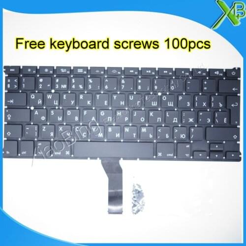 Brand New RU Russian keyboard+100pcs keyboard screws 2010-2015 Years For MacBook Air 13.3" A1369 A1466