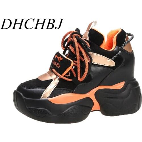 New 2020 Casual Women Shoes Height Increasing 8CM Ladies Shoes Mesh Breathable Platform Shoes Wedge Female Shoes Sneakers