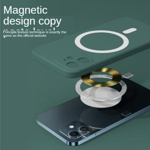 Original Magnectic Case For iPhone 12 Pro Max Mini Case Soft Magsafe Wireless Charging Case