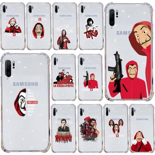 Money Heist Phone Case Transparent For Samsung Galaxy A71 A21s S8 S9 S10 plus note 20 ultra