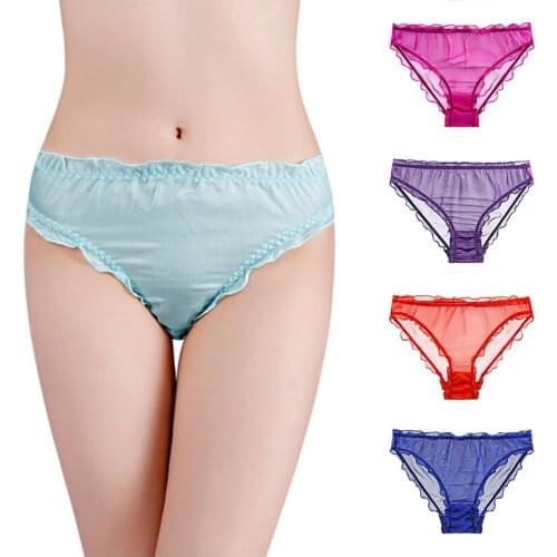 Panties Lace Sexy Semitransparent Briefs Seamless Solid Ultra-thin Temptation Underwear For Women Girl Couple Gifts 2021 New